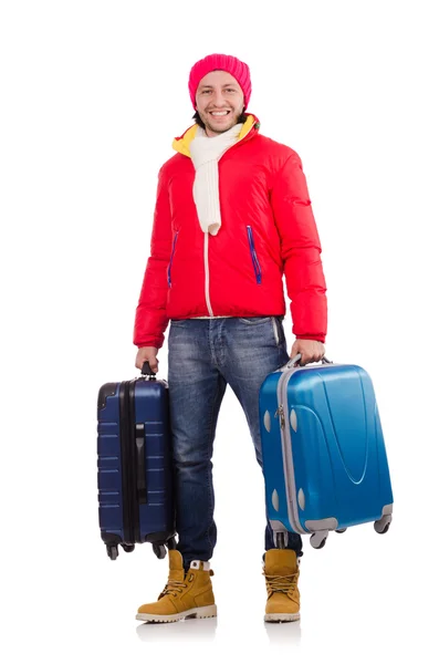 Man preparing for winter vacation — Stock Photo, Image