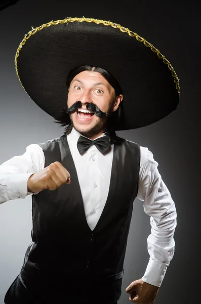 Mexická muž nosí sombrero — Stock fotografie