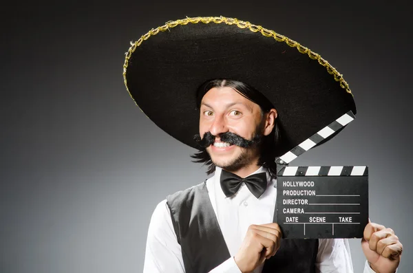 Mexican man wears sombrero — Stock Photo, Image