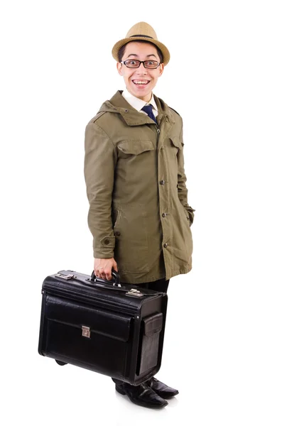 Young man with briefcase — Stock Photo, Image