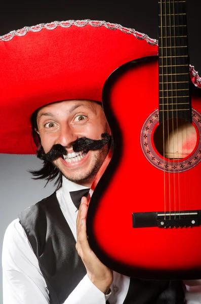 Mexican man wears sombrero — Stock Photo, Image