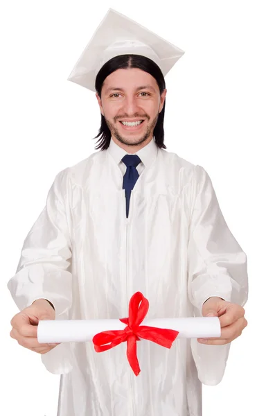 Young male student graduated — Stock Photo, Image