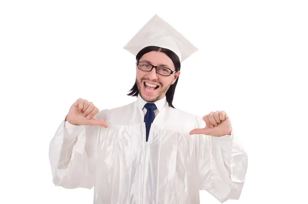 Young male student graduated — Stock Photo, Image