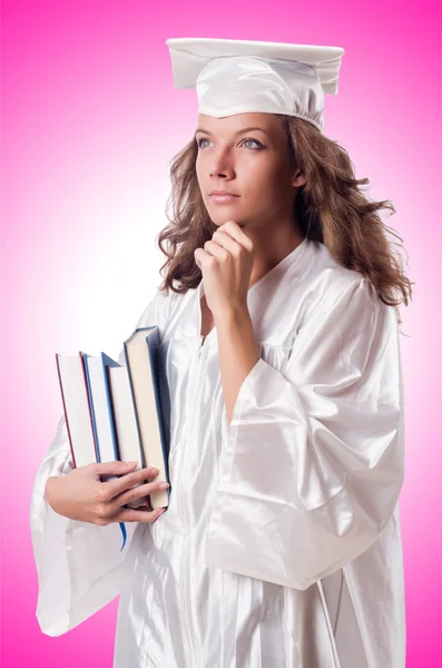 Afstuderen met boeken — Stockfoto