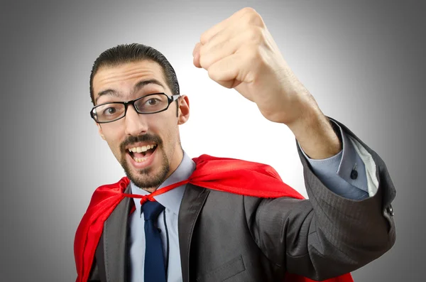 Funny Superman businessman — Stock Photo, Image