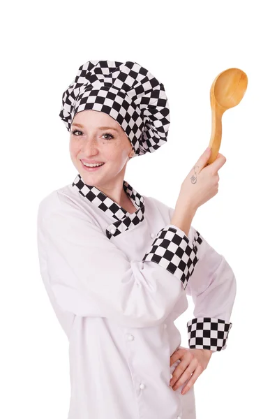 年轻的女厨师 — 图库照片