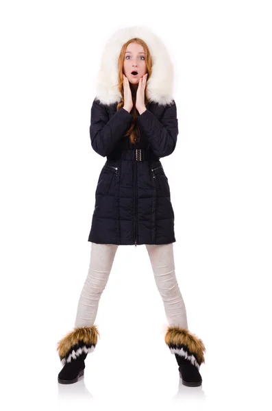 Mädchen in warmer Kleidung — Stockfoto