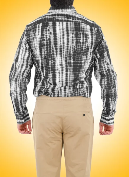 Male shirt on yellow — Stock Photo, Image