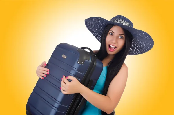 Mulher se preparando para férias — Fotografia de Stock