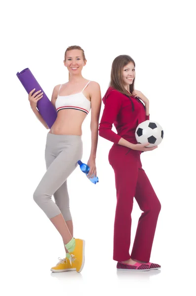 Girls in sport costumes — Stock Photo, Image