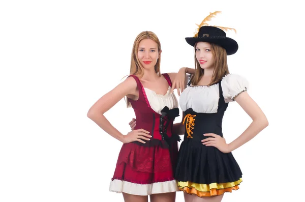 Girls in bavarian costumes — Stock Photo, Image