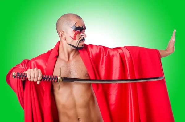 Hombre enojado con espada — Foto de Stock