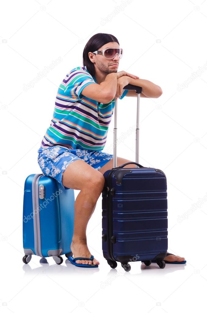 Man in travelling concept