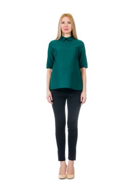 Güzel hamile kadın beyaz tenli.