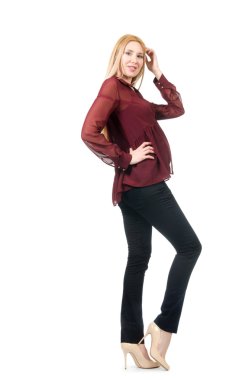 Güzel hamile kadın.