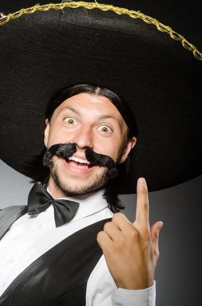 Mexican man wears sombrero — Stock Photo, Image