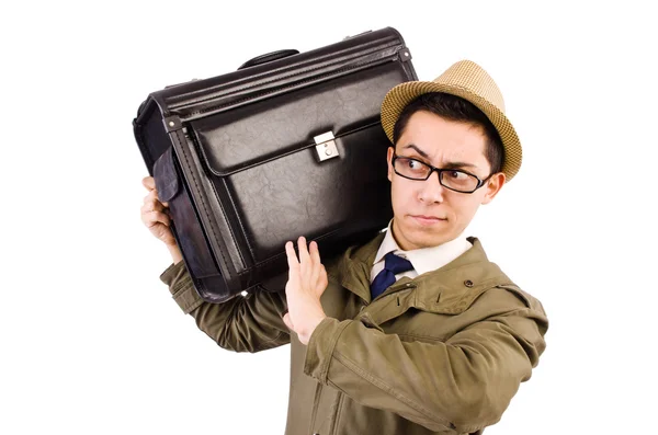 Young man with briefcase — Stock Photo, Image