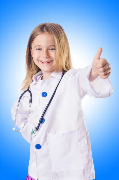 Little girl in doctor costume — Stock Photo, Image