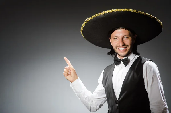 Mexican man wears sombrero — Stock Photo, Image