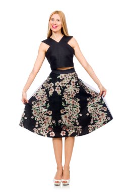 Çiçek etek kadında