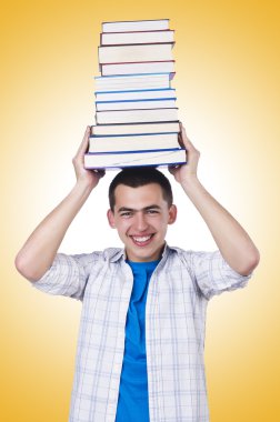 Öğrenci ile lots-in kitap geçişin karşı