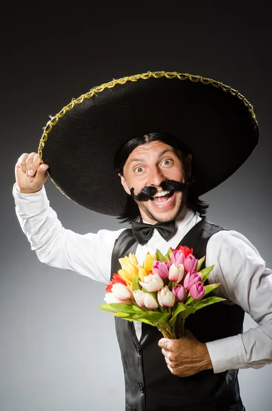 Mexican man wears sombrero — Stock Photo, Image