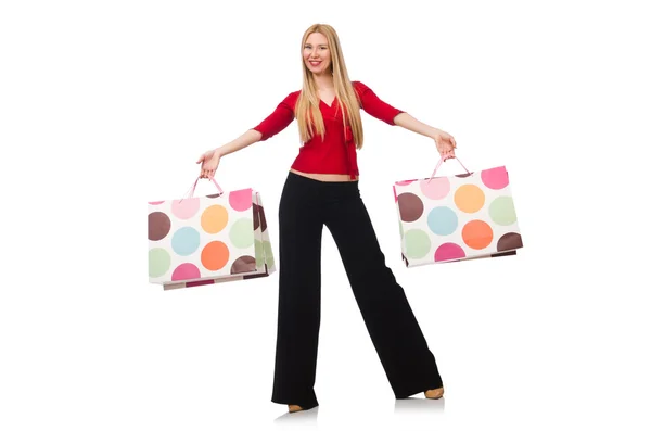 Young woman in flared pants — Stock Photo, Image
