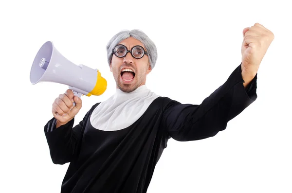 Young man wearing as nun — Stock Photo, Image