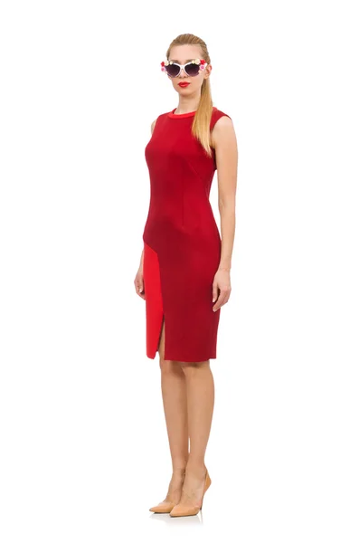 Γυναίκα με κόκκινο φόρεμα — Φωτογραφία Αρχείου