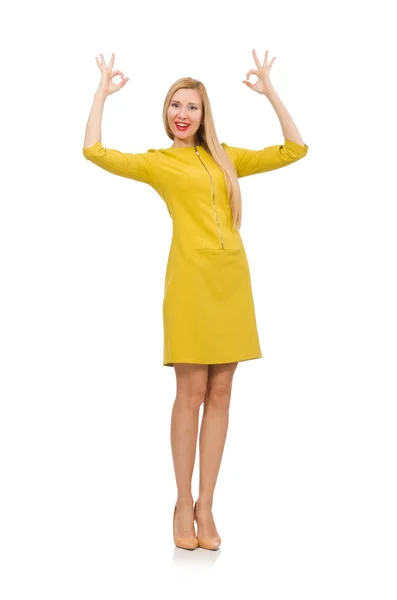 黄色のドレスの女の子 — ストック写真