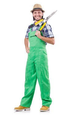 Genç neşeli bahçıvan