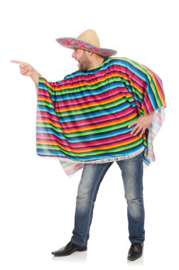 Funny mexican in hat clipart
