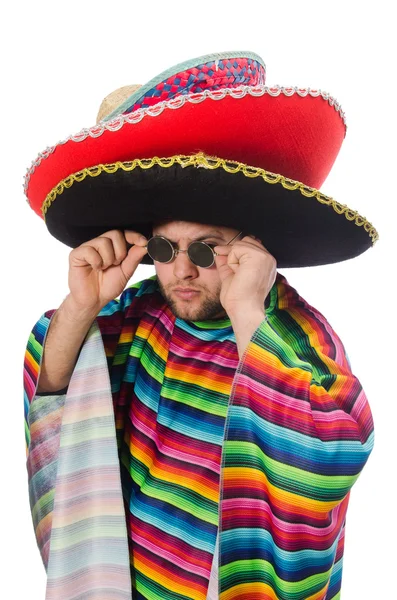 Funny mexican holding pistol — Stock Photo, Image