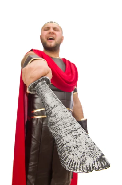 Gladiátor hospodářství meč — Stock fotografie