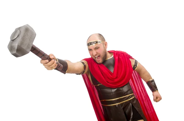 Gladiator holding hammer — Stock Photo, Image