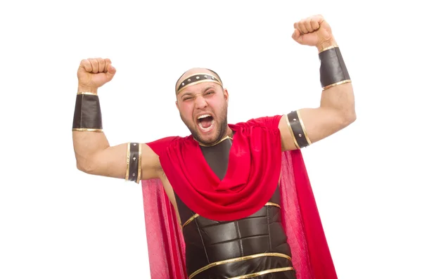 Gladiator in een rode mantel — Stockfoto