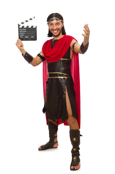 Gladiador com placa de aplauso — Fotografia de Stock