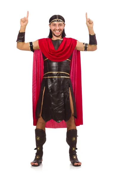 Gladiator in red cloak — Stock Photo, Image