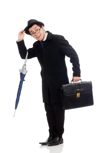 Man holding suitcase — Stock Photo, Image