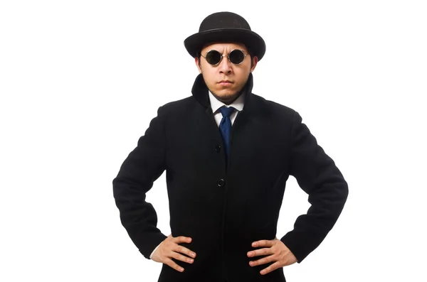 Man dragen zwarte jas — Stockfoto