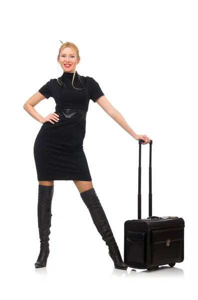 Pretty woman with bag — Stock Photo, Image