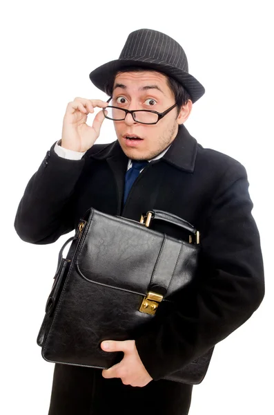 Man holding suitcase — Stock Photo, Image