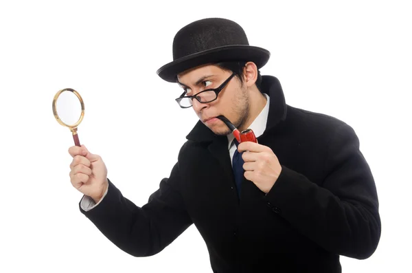 Sherlock Holmes ile cam — Stok fotoğraf