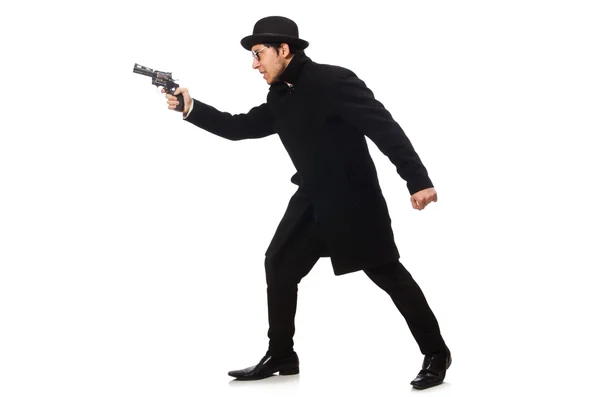 Young man with gun — Stock Photo, Image