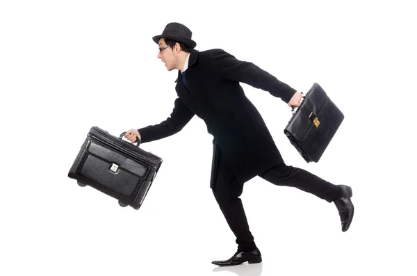 Man holding suitcases — Stock Photo, Image