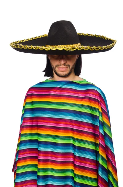 Stilig man i levande poncho — Stockfoto