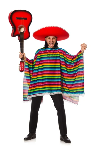 Mexican in vivid poncho — Stock Photo, Image