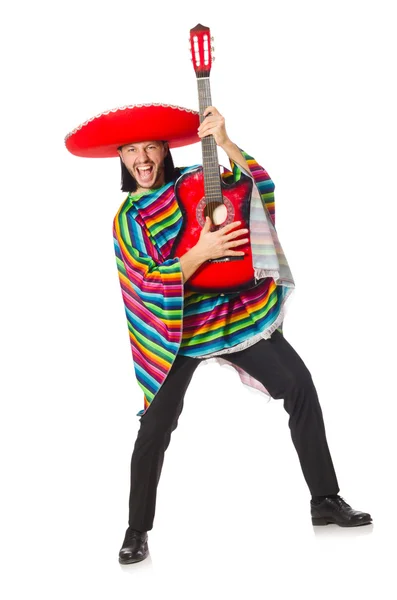 Mexicano em poncho vívido — Fotografia de Stock