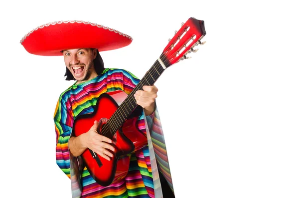 Mexicano en poncho vívido — Foto de Stock