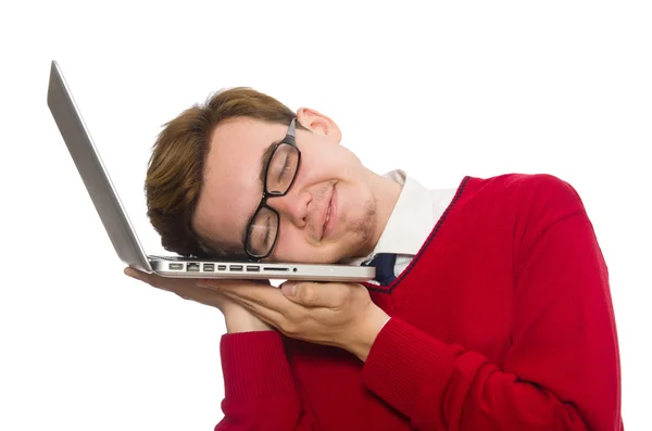 Schüler mit Laptop — Stockfoto